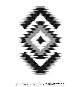 Ikat ethnic pattern art. American, Mexican style. Background Aztec tribal ornament. Design for fabric, clothing, textile, logo, symbol.