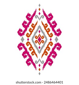 Ikat ethnic pattern art. American, Mexican style. Background Aztec tribal ornament. Design for fabric, clothing, textile, logo, symbol.