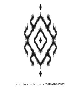 Ikat ethnic pattern art. American, Mexican style. Background Aztec tribal ornament. Design for fabric, clothing, textile, logo, symbol.
