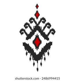 Ikat ethnic pattern art. American, Mexican style. Background Aztec tribal ornament. Design for fabric, clothing, textile, logo, symbol.