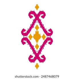Ikat ethnic pattern art. American, Mexican style. Background Aztec tribal ornament. Design for fabric, clothing, textile, logo, symbol.