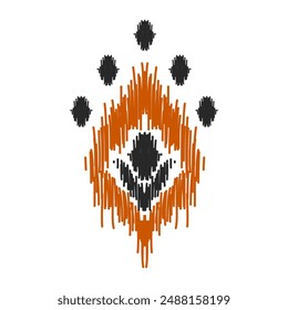 Ikat ethnic pattern art. American, Mexican style. Background Aztec tribal ornament. Design for fabric, clothing, textile, logo, symbol.