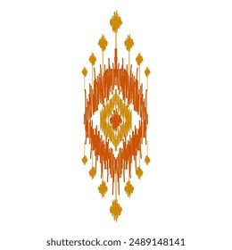 Ikat ethnic pattern art. American, Mexican style. Background Aztec tribal ornament. Design for fabric, clothing, textile, logo, symbol.