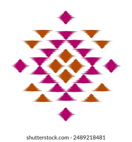 Ikat ethnic pattern art. American, Mexican style. Background Aztec tribal ornament. Design for fabric, clothing, textile, logo, symbol.