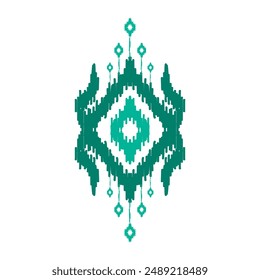 Ikat ethnic pattern art. American, Mexican style. Background Aztec tribal ornament. Design for fabric, clothing, textile, logo, symbol.