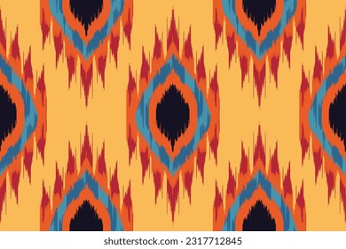 Ikat ethnische Muster Folklore Ornament. Stammesethnische Vektorstruktur. Nahtloses gestreiftes Muster im Stil von Aztec. Abbildung Stammesstickerei. Indische, skandinavische, Gyp-, Mexikanermuster, Folkat-Muster