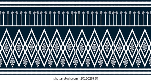 Patrón étnico de Ikat. Ornamento folclórico geométrico.patrón tribal sin costuras para tela, tela, papel pintado, cartera. Patrón azteca, indio, escandinavo, gitano.