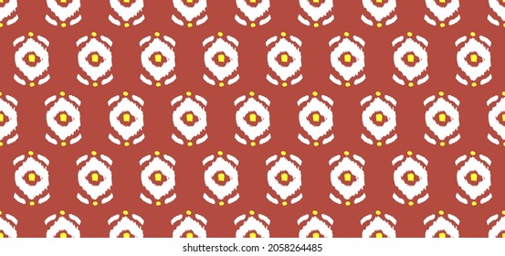Ikat ethnic pattern. Geometric folk ornament.tribal seamless pattern for fabric,cloth,wallpaper,wallet. Aztec pattern,african pattern,Indian,Scandinavian,Gypsy.
