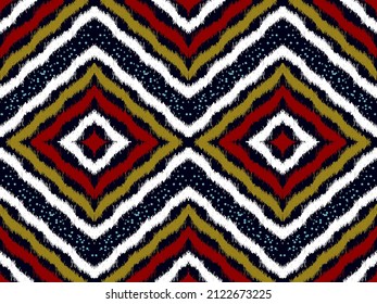 Ikat ethnic pattern. Geometric folk ornament.tribal seamless pattern for fabric,cloth,wallpaper,wallet. Aztec pattern,african pattern,Indian,Scandinavian,Gypsy.