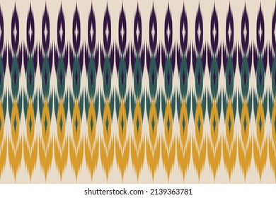 Ikat ethnic pattern traditional. Seamless pattern in tribal. Design for background, wallpaper, vector illustration, textile, fabric, clothing, batik, carpet, embroidery.