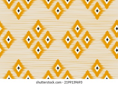 Ikat ethnische Muster traditionell. Nahtlose Muster in Stammesgebieten. Design für Hintergrund, Tapete, Vektorgrafik, Textilien, Gewebe, Kleidung, Batik, Teppich, Stickerei.