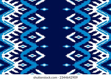Patrón étnico Ikat tradicional. Patrón sin foco en las tribus. Diseño para fondo, papel pintado, ilustración vectorial, textil, tela, ropa, batik, alfombra, bordado.