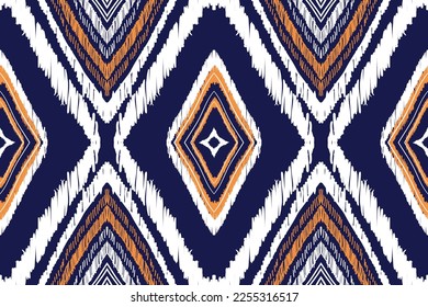 Patrón inestable de la etnia ikat. Resumen ogee texturizado fondo. Diseño de papel pintado, alfombra, ropa. Vector bohemio tradicional, patrón de bordado.