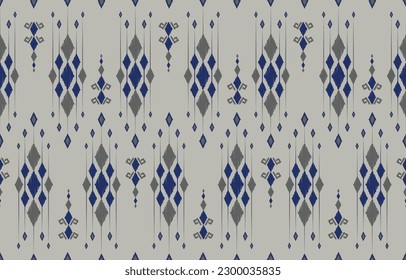 Patrón inestable de la etnia ikat. Resumen del diseño de patrones geométricos nativos y de ikat para textiles, papel pintado, alfombras, ropa, decoración e ilustración  