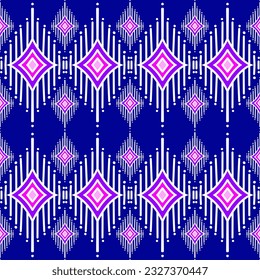 ikat ethnic seamless pattern. abstract ogee textured background for textile, wallpaper