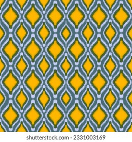 ikat ethnic seamless pattern. abstract ogee textured