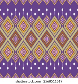 Ikat Ethnic Seamless Pattern, Aztec Pattern, Tribal Art, geometric Seamless PNG, Thailand Ikat Seamless, Indian Sag, Southwest Ornament, Vintage textile, batik print, fabric Ikat Seamless