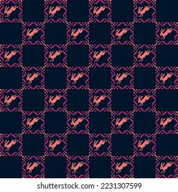 Ikat ethnic seamless pattern decoration design. Aztec fabric carpet boho mandalas textile decor wallpaper. Tribal native motif ornaments traditional embroidery vector background 