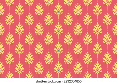 El diseño de la decoración de los patrones étnicos Ikat es impecable. Moqueta de tela azteca con mandalas en la decoración textil papel tapiz. El motivo tribal nativo adorna el vector tradicional del bordado de origen afroamericano.