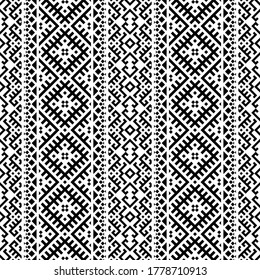 Ikat ethnic seamless pattern design vector. Traditional seamless pattern 
