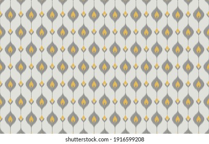 Ikat ethnic seamless pattern design. Design for carpet, wallpaper, clothing, wrapping, batik, fabric, Vector illustration