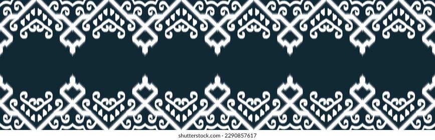 Ikat Ethnic Seamless Pattern Design in tribalt vertical. Geomatirc tribal vector texture. Figure tribal embroidery. backgroud Vector illustration EP.64.background color can be changedDesign 