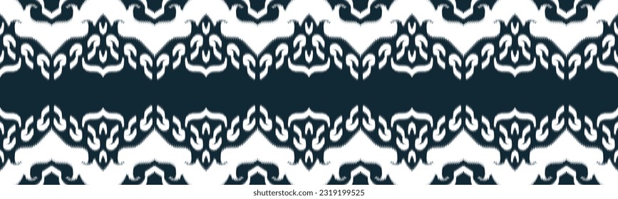 Diseño del patrón Ikat Étnico de Seamless en vertical tribal. Textura vectorial tribal geomática. Figura bordado tribal. ilustración vectorial de fondo Se puede cambiar el color de fondo EP.93.Design 