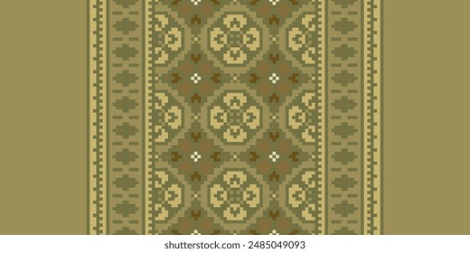 Ikat ethnic seamless pattern design. Aztec fabric carpet mandala ornaments textile decorations wallpaper. Tribal boho native ethnic turkey traditional embroidery vector background