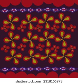 patrón ininterrumpido de la etnia ikat. fondo texturado de ogo abstracto de flores para papel textil