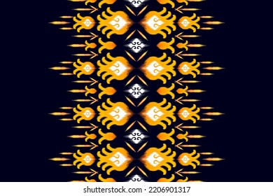 El diseño de la decoración de la casa es un patrón impecable. Motif indígena tribal decorativo de fondo vectorial de bordado tradicional. Moqueta de tela azteca boho mandalas decoración textil papel de pared 