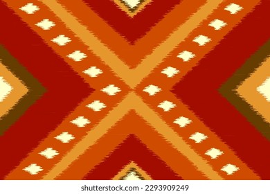 Ikat ethnic seamless pattern. Native American, Indian, African, Mexican, Moroccan style. Navajo ornament. Design for clothing, fabric, carpet, home decor, textile, texture, rug, wallpaper, tile.
