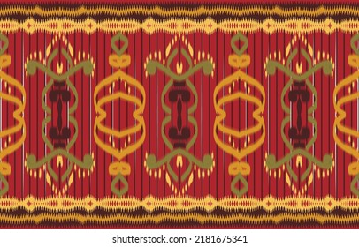 Ikat diseño de impresión digital textil sin fisuras de la etnia sin fisuras ilustración de tela vectorial moda de fondo de papel 