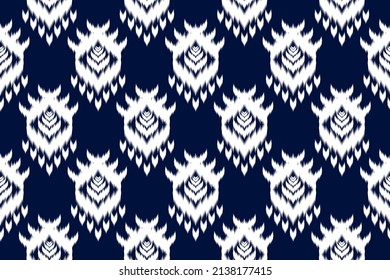 Patrón ininterrumpido de la etnia ikat tradicional. Diseño para fondo, papel pintado, ilustración vectorial, tela, ropa, alfombra, bordado.