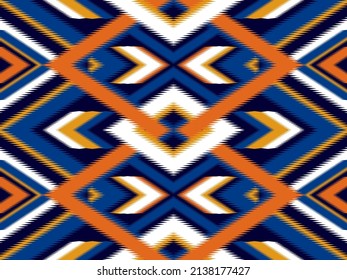 Ikat ethnic seamless pattern traditional. Design for background, wallpaper, vector illustration, fabric, clothing, carpet, embroidery.