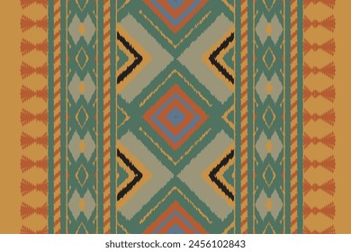 Ikat Ethnic Traditional Orientation Tribal Seamless Pattern for Print. Textile Patterns Moroccan, Batik, Indian, Motif, Boho, Damask, Folk. Textile Patterns for Print, Clothing, Scarf. Ajrakh Pattern.