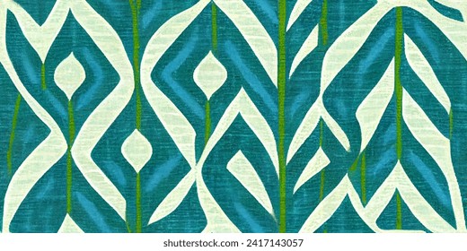 Ikat ethnic tribal,  Ethnic Ikat abstract background.boho colors seamless wallpaper. Motif ethnic handmade seamless.Illustration for greeting cards, printing and other design project.