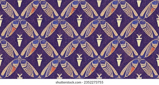 Ikat ethnic tribal, boho colors  seamless wallpaper. Ethnic Ikat abstract background art. .. Motif ethnic handmade beautiful Ikat art.  