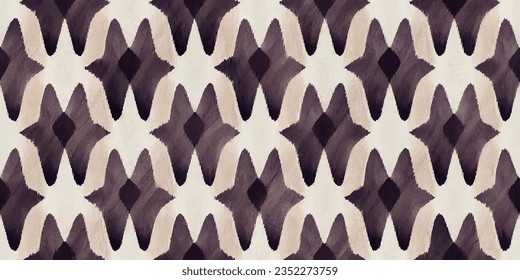 Ikat ethnic tribal, boho colors  seamless wallpaper. Ethnic Ikat abstract background art. .. Motif ethnic handmade beautiful Ikat art.  