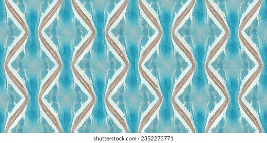 Ikat ethnic tribal, boho colors  seamless wallpaper. Ethnic Ikat abstract background art. .. Motif ethnic handmade beautiful Ikat art.  