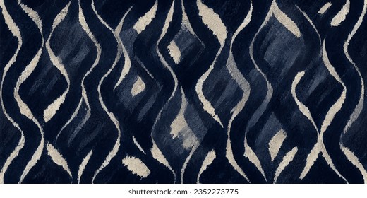 Tribus étnicas Ikat, tapicería sin fisuras de colores boho. Arte de fondo abstracto de Ikat étnico. ... Motif, arte Ikat hermoso hecho a mano.  