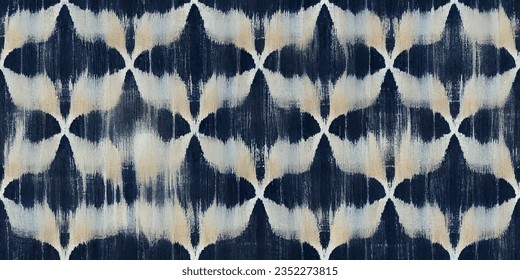 Ikat ethnic tribal, boho colors  seamless wallpaper. Ethnic Ikat abstract background art. .. Motif ethnic handmade beautiful Ikat art.  