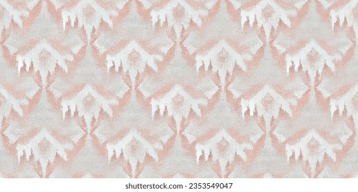 Ikat ethnic tribal, boho colors  seamless wallpaper. Ethnic Ikat abstract background art. Motif ethnic handmade beautiful Ikat art.  