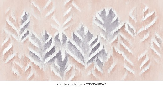 Ikat ethnic tribal, boho colors  seamless wallpaper. Ethnic Ikat abstract background art. Motif ethnic handmade beautiful Ikat art.  