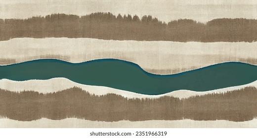 Ikat ethnic tribal, boho tie die colors  seamless wallpaper. Motif ethnic handmade beautiful Ikat art. Ethnic Ikat abstract background art. . 
