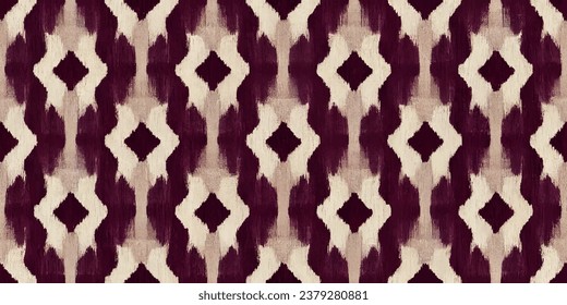 Ikat ethnic tribal, handmade beautiful Ikat art.boho colors seamless wallpaper. Ethnic Ikat abstract background art. llustration for greeting cards, printing and other design project.