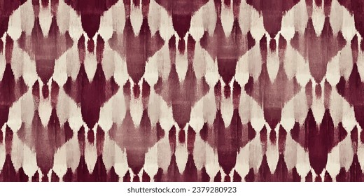 Ikat ethnic tribal, handmade beautiful Ikat art.boho colors seamless wallpaper. Ethnic Ikat abstract background art. llustration for greeting cards, printing and other design project.