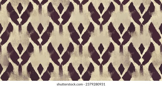 Ikat ethnic tribal, handmade beautiful Ikat art.boho colors seamless wallpaper. Ethnic Ikat abstract background art. llustration for greeting cards, printing and other design project.