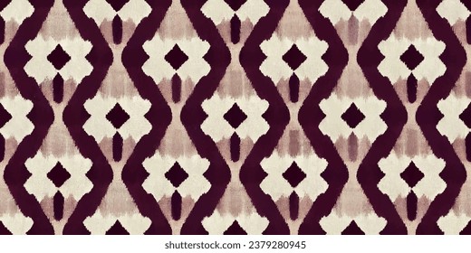 Ikat ethnischen Stamm, handgefertigt schöne Ikat art.boho Farben nahtlose Tapete. Ethnische Ikat abstrakte Hintergrundkunst. Illustration für Grußkarten, Druck und anderes Design-Projekt.