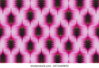 Ikat ethnic tribal ,handmade native pattern motif. Ethnic ikat abstrack background art.Ikat geometric  ethnic oriental seamless pattern.Design for fabric pattern , textile ,printing and other project.