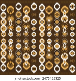 Ikat ethnic tribal ,handmade native pattern motif. Ethnic ikat abstract background art.Ikat geometric  ethnic oriental seamless pattern.Design for fabric pattern , textile ,printing and other project.